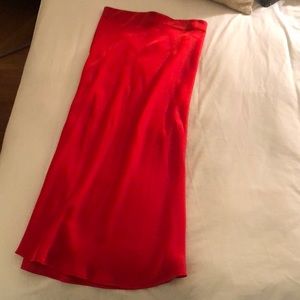 Sanctuary red satin skirt